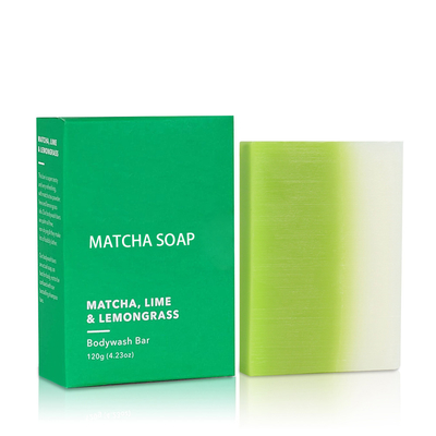 Ιδιωτικό ετικετών φύσης οργανικό σαπούνι 135g λουτρών Moisturing Matcha Lemengrass χειροποίητο